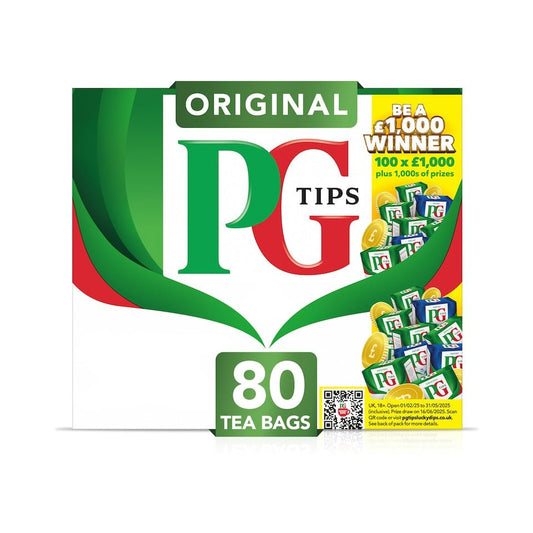 Pg Tips Original 80 Tea Bags 232g - UK Food & Drink - 8720608039586