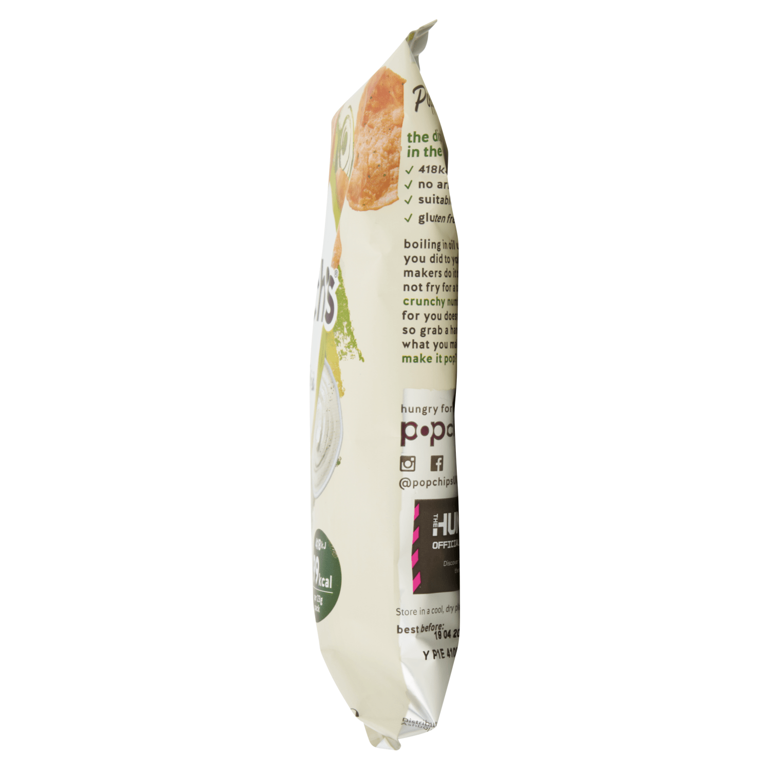 Popchips Sour Cream & Onion Flavour Potato Snacks 23g - UK Food & Drink - 5060292302706