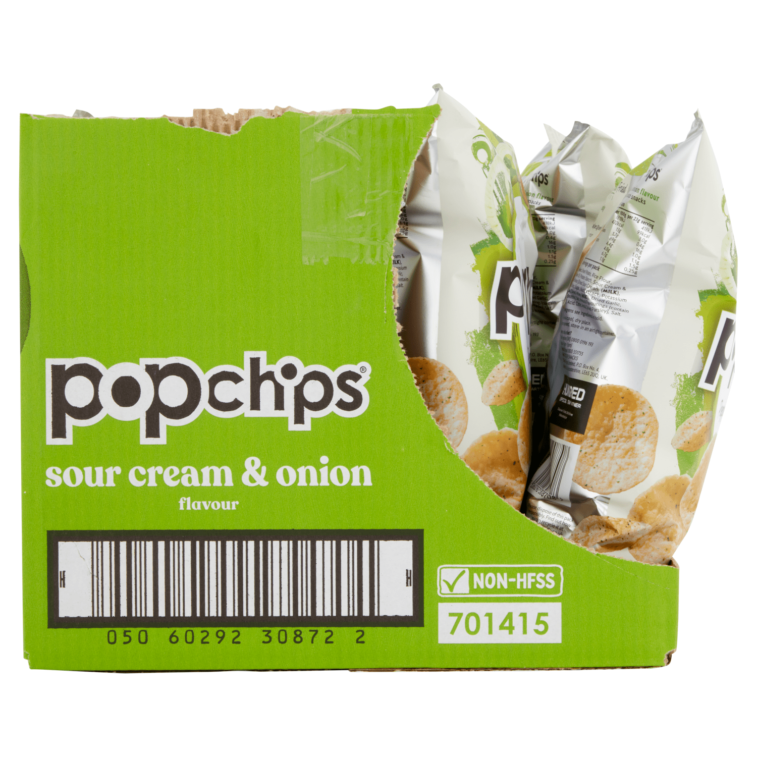 Popchips Sour Cream & Onion Flavour Potato Snacks 85g - UK Food & Drink - 5060292308708