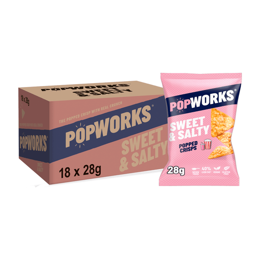 Popworks Sweet & Salty Grab Bag Popped Crisps 28g - UK Food & Drink - 5000328015583