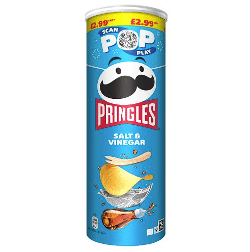 Pringles Salt & Vinegar PM 2.99 165G - UK Food & Drink - 5053990178469