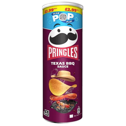 Pringles Texas Bbq Sauce PM 2.99 165G - UK Food & Drink - 5053990178643