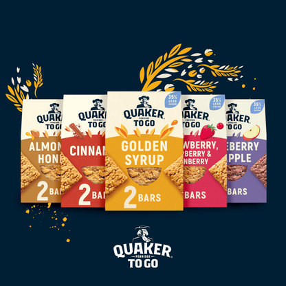 Quaker Porridge To Go Mixed Berries Breakfast Bars 2x55g - UK Food & Drink - 5000108033226