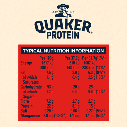 Quaker Protein Original Porridge Sachets Oat so Simple 8x37.75g - UK Food & Drink - 5000108942108
