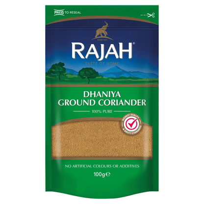 Rajah Dhaniya Ground Coriander 100g - UK Food & Drink - 5015821145088