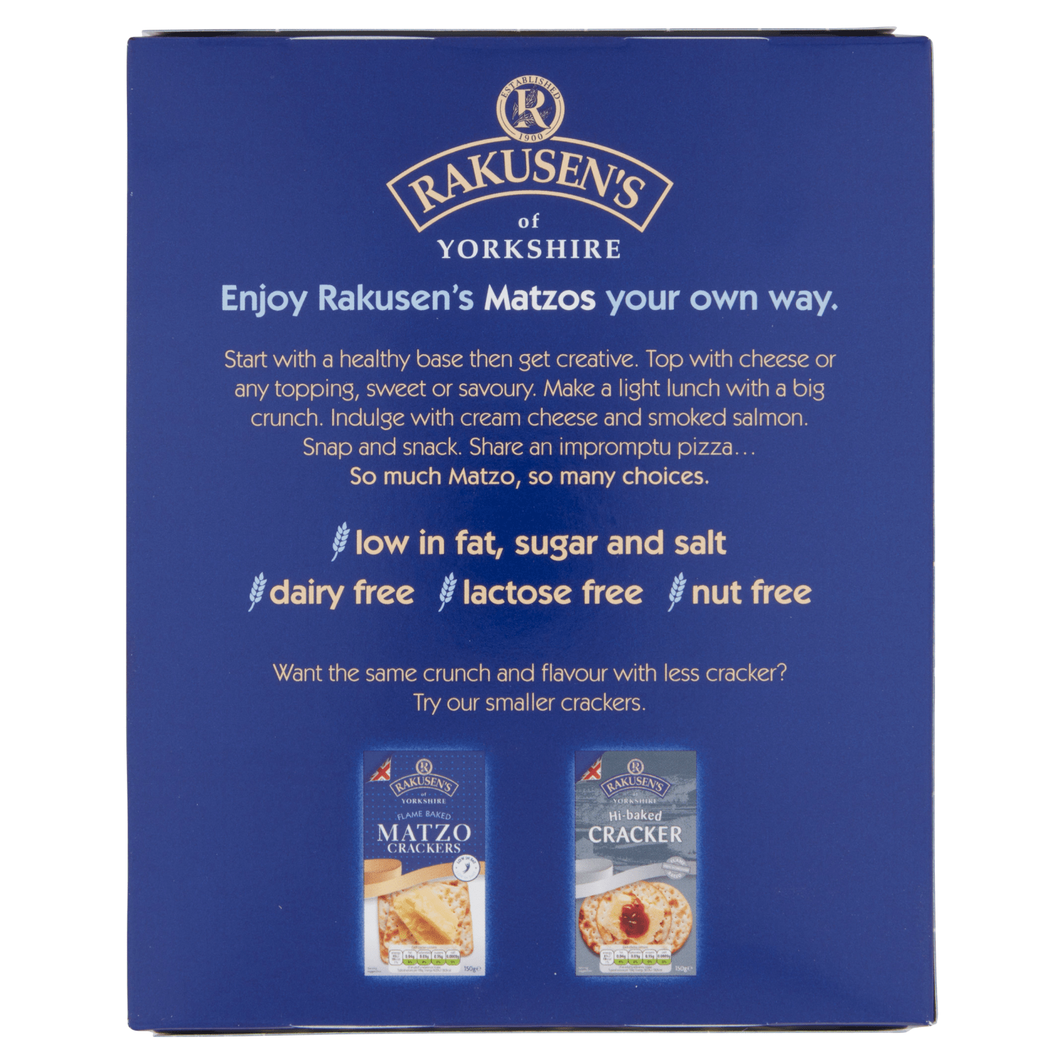 Rakusen's of Yorkshire Matzos Flame Baked Cracker 200g - UK Food & Drink - 5010112006161