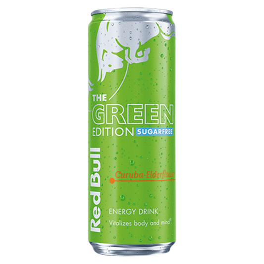 Red Bull The Green Edition Sugar Free Curuba & Elderflower Energy Drink 355ml - UK Food & Drink - 9002490271992