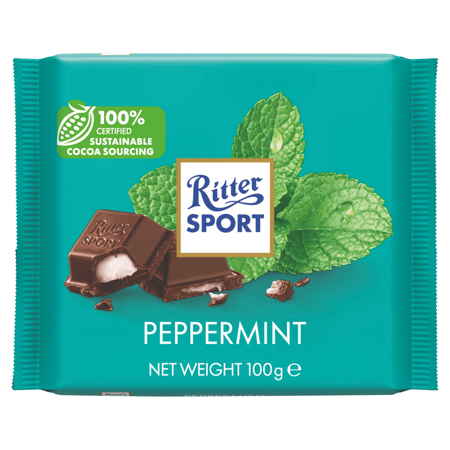 Ritter Sport Peppermint 100g - UK Food & Drink - 4000417028006