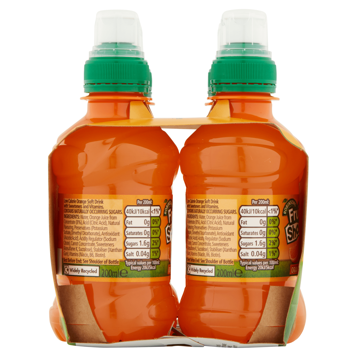 Robinsons Fruit Shoot Orange Juice Drink 4 x 200ml - UK Food & Drink - 5010102111929