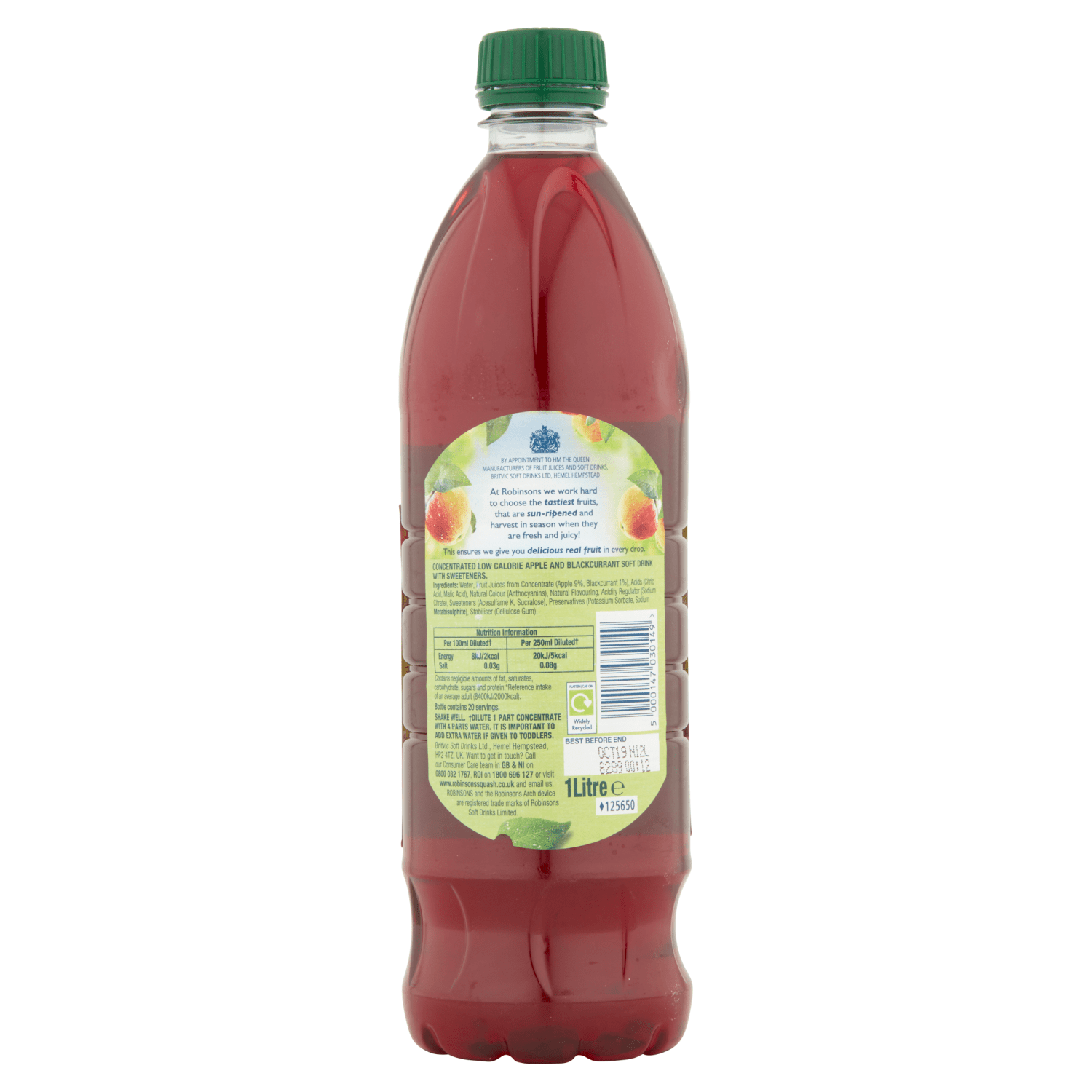 Robinsons Real Fruit Apple & Blackcurrant 1 Litre - UK Food & Drink - 5000147030149