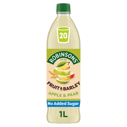 ROBINSONS Real Fruit & Barley in Every Drop Apple & Pear 1 Litre - UK Food & Drink - 5010102109643