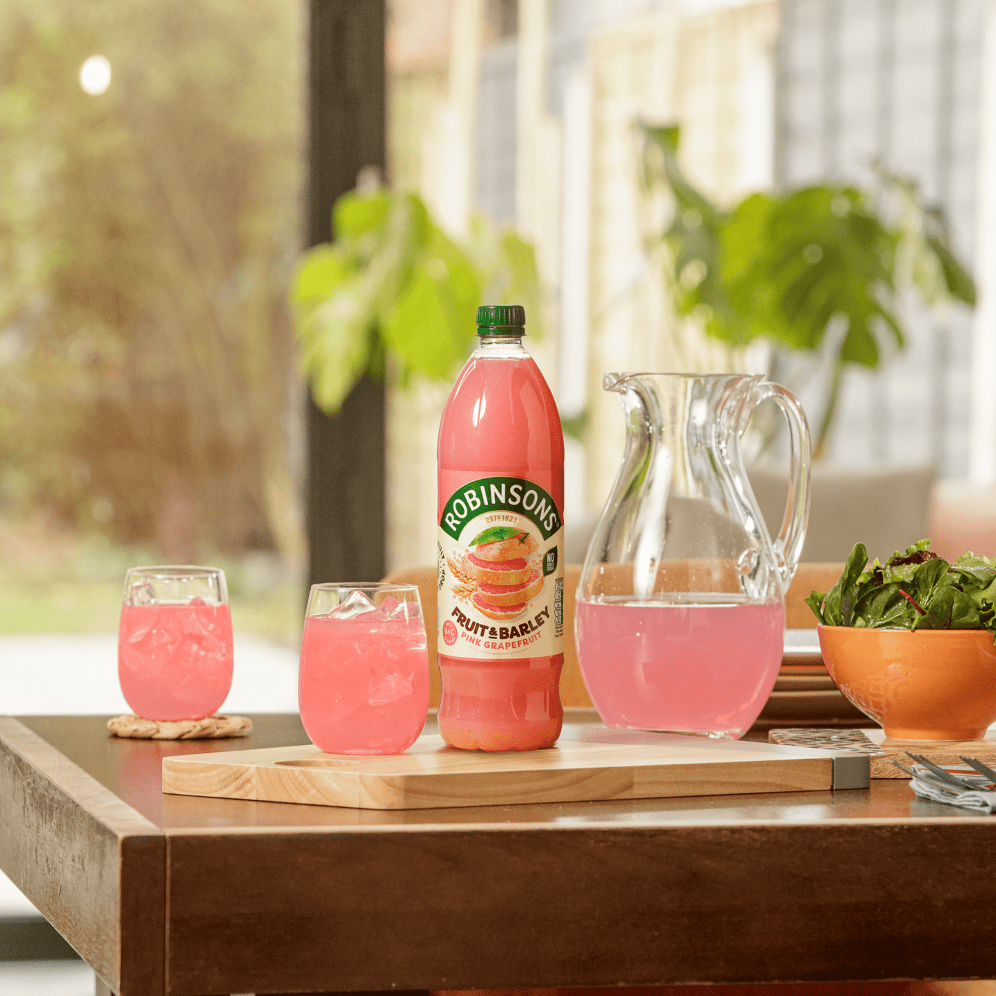 Robinsons Real Fruit & Barley Pink Grapefruit 1 Litre - UK Food & Drink - 5010102101791