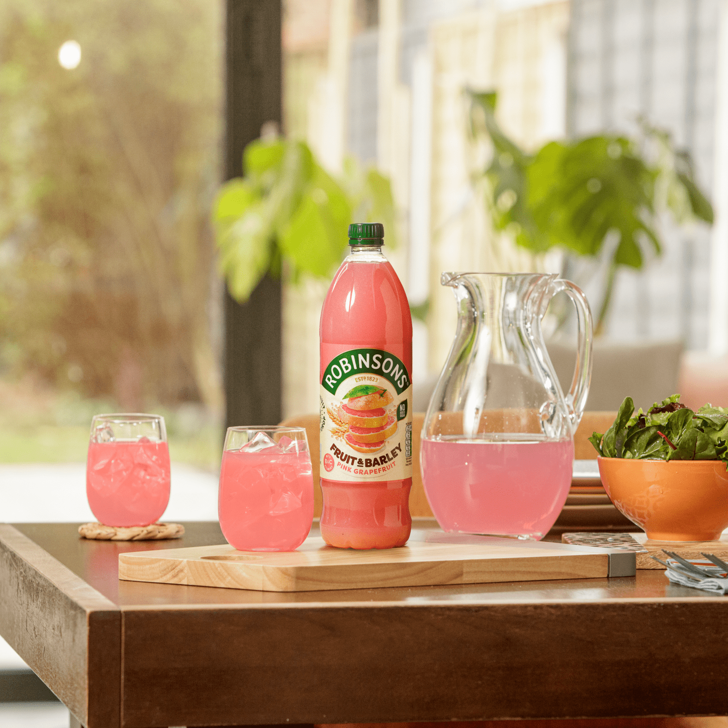 Robinsons Real Fruit & Barley Pink Grapefruit 1 Litre - UK Food & Drink - 5010102101791