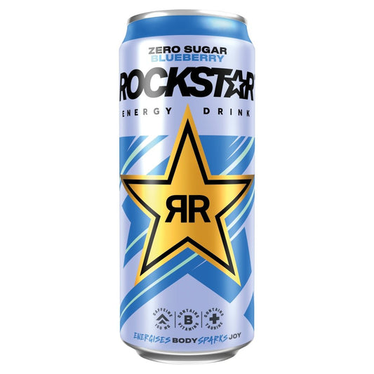 Rockstar Zero Sugar Blueberry Energy Drink 500ml - UK Food & Drink - 4062139016235