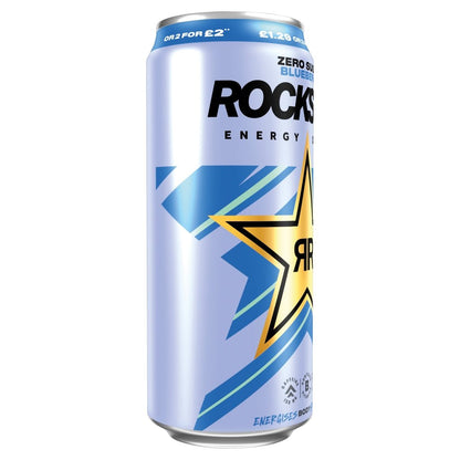 Rockstar Zero Sugar Blueberry Energy Drink 500ml - UK Food & Drink - 4062139016235