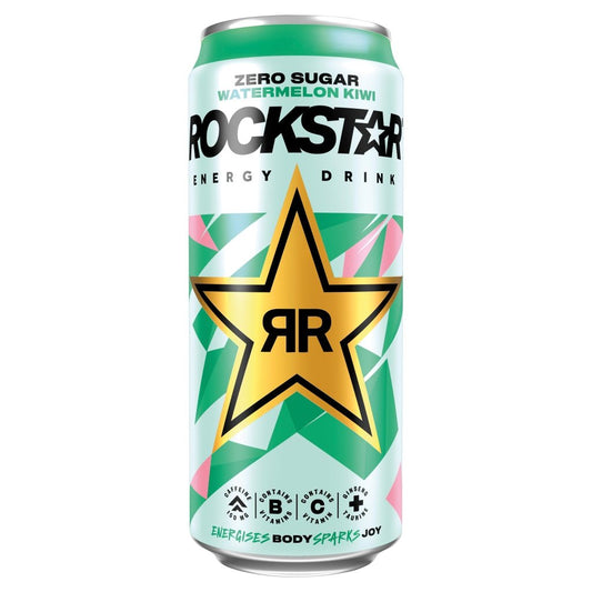Rockstar Zero Sugar Watermelon Kiwi Energy Drink 500ml - UK Food & Drink - 4060800310231