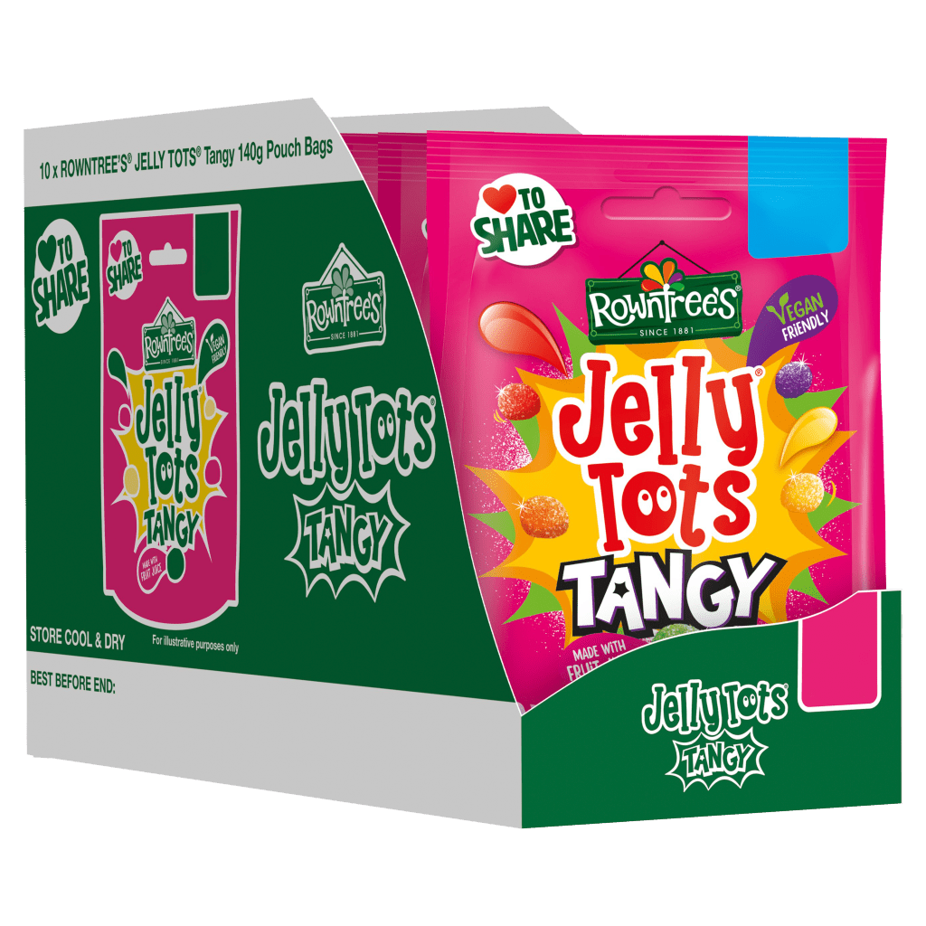 Rowntree Jelly Tots Tangy Pouch - UK Food & Drink - 8445291508644