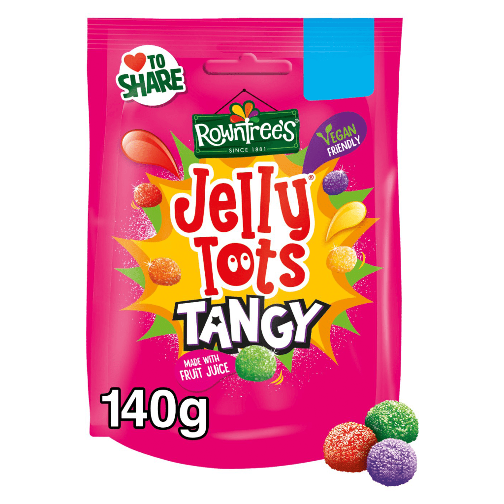 Rowntree Jelly Tots Tangy Pouch - UK Food & Drink - 8445291508644