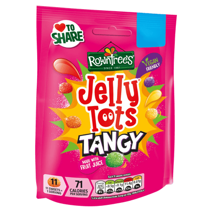 Rowntree Jelly Tots Tangy Pouch - UK Food & Drink - 8445291508644