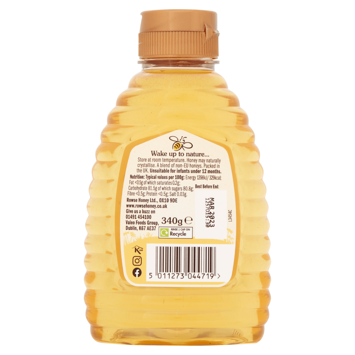 Rowse Light & Mild Honey 340g - UK Food & Drink - 5011273044719
