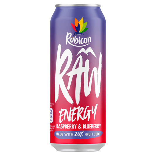 Rubicon Raw Energy Raspberry & Blueberry 500ml - UK Food & Drink - 5000382111320