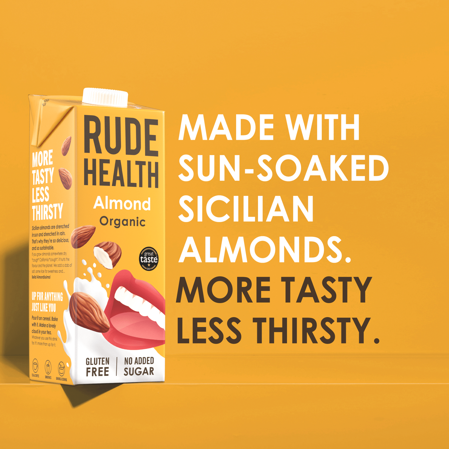 Rude Health Almond Organic 1L - UK Food & Drink - 5060120282019