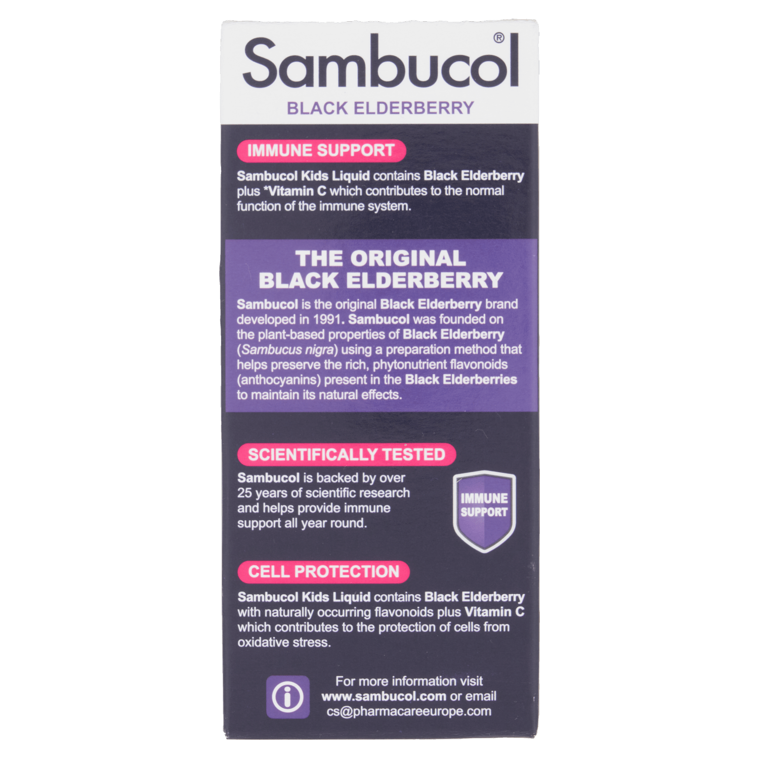 Sambucol Black Elderberry Liquid for Kids + Vitamin C 3 - 12 Years 120ml - UK Food & Drink - 5060216560168