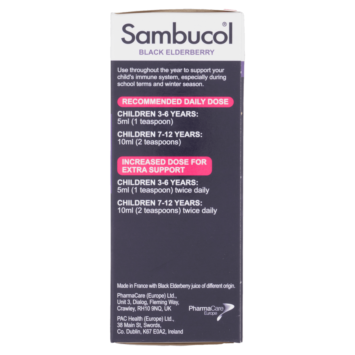 Sambucol Black Elderberry Liquid for Kids + Vitamin C 3 - 12 Years 120ml - UK Food & Drink - 5060216560168