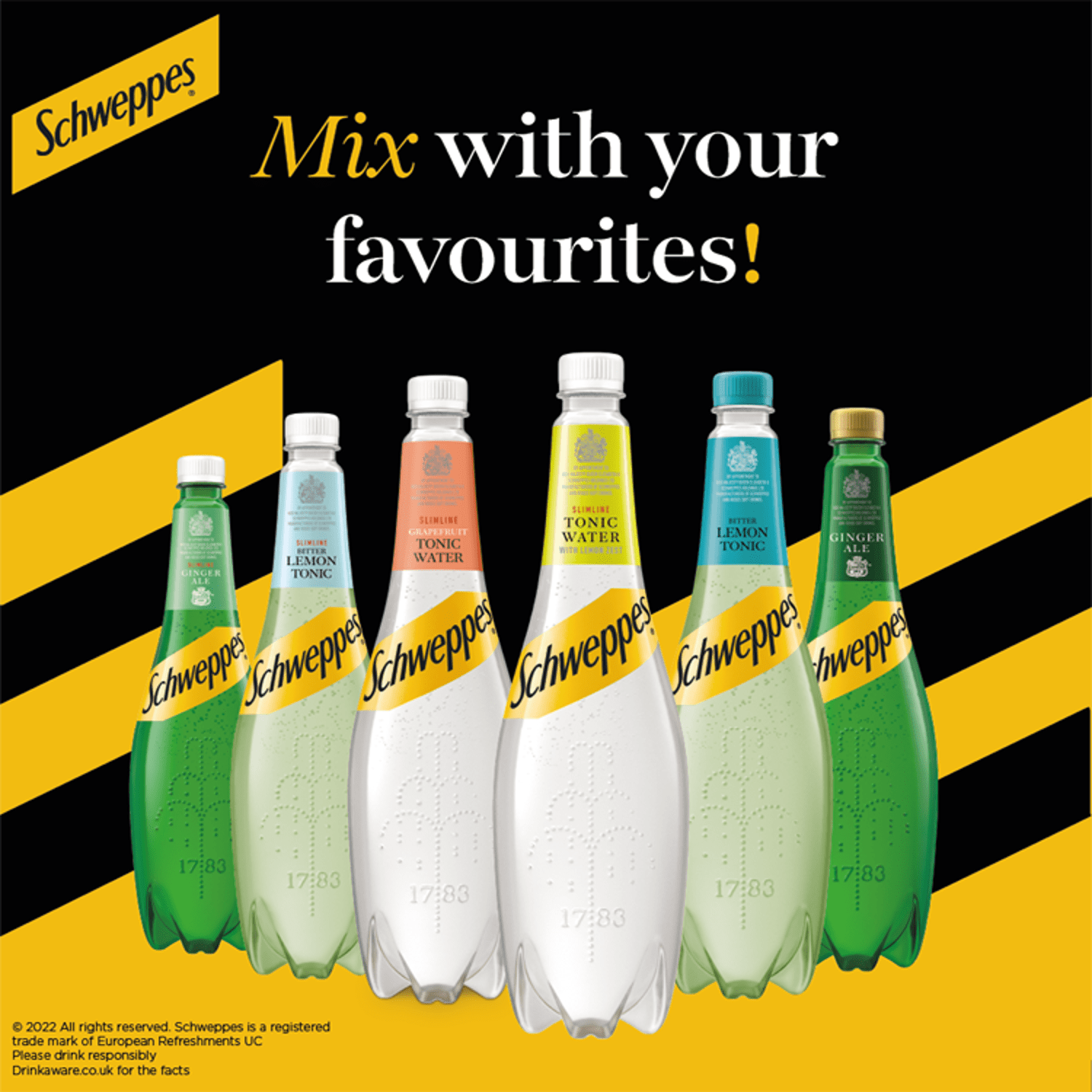 Schweppes Slimline Ginger Ale 1L - UK Food & Drink - 5449000133472