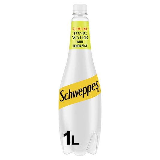 Schweppes Slimline Indian Tonic Water with Lemon Zest 1L - UK Food & Drink - 5449000133700