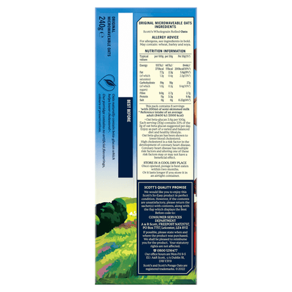 Scott's Original Porage Porridge Sachets 8 x 30g - UK Food & Drink - 5000108033462