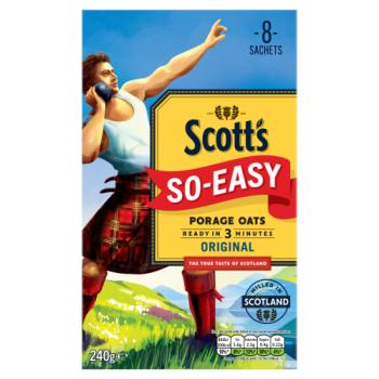 Scott's Original Porage Porridge Sachets 8 x 30g - UK Food & Drink - 5000108033462