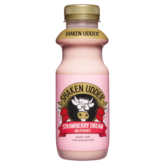 Shaken Udder Strawberry Dream Milkshake Ambient 330ml - UK Food & Drink - 5060342471529