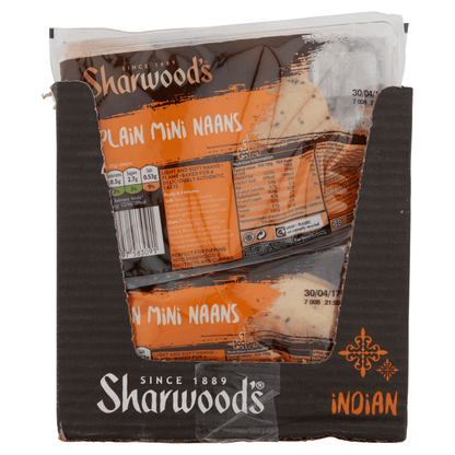 Sharwood's 4 Plain Mini Naans - UK Food & Drink - 5000197583091