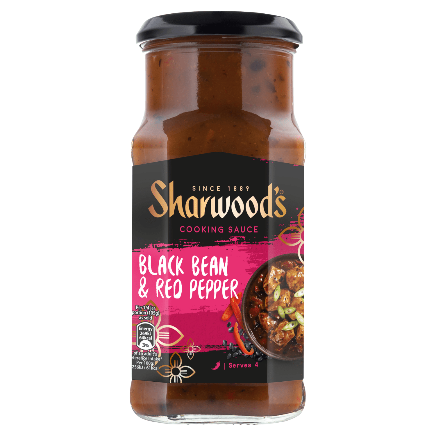 Sharwood's Black Bean & Red Pepper Chinese Cooking Sauce 425g - UK Food & Drink - 5000197156707