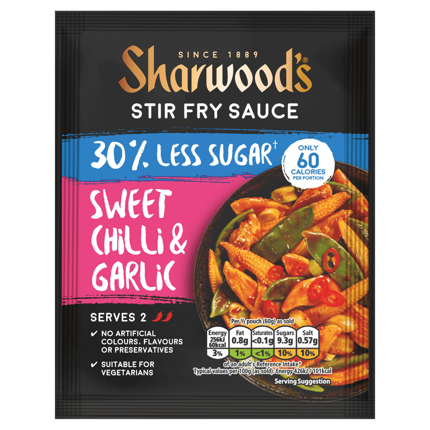 Sharwood's Sweet Chilli & Garlic Stir Fry Sauce 120g - UK Food & Drink - 5000354917363