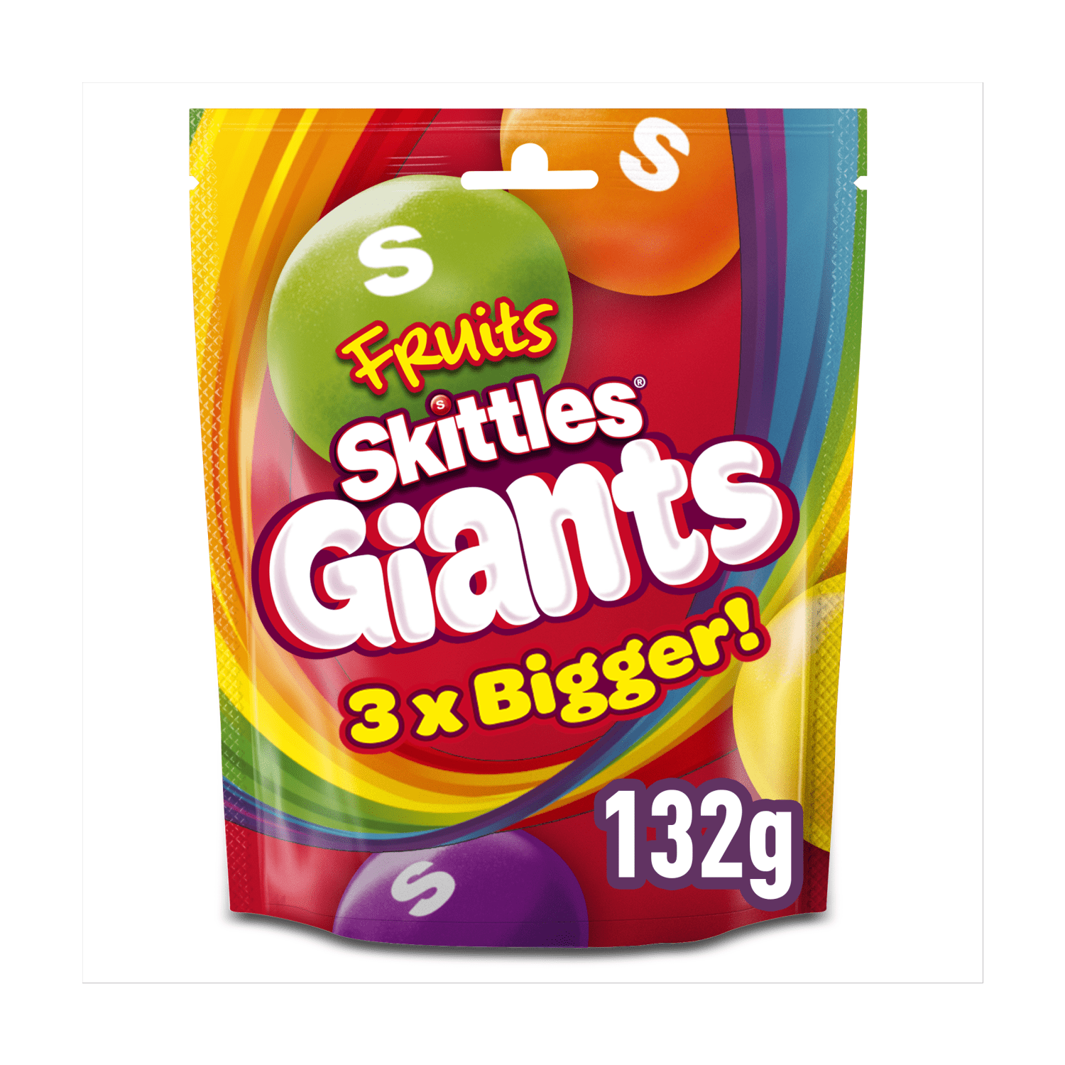 Skittles Fruits Giants 132g - UK Food & Drink - 4009900546164