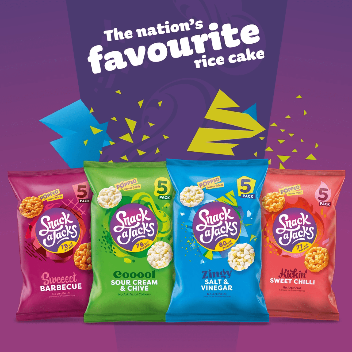 Snack a Jacks Sour Cream & Chive Rice Cakes Crisps 23g - UK Food & Drink - 5000328111865