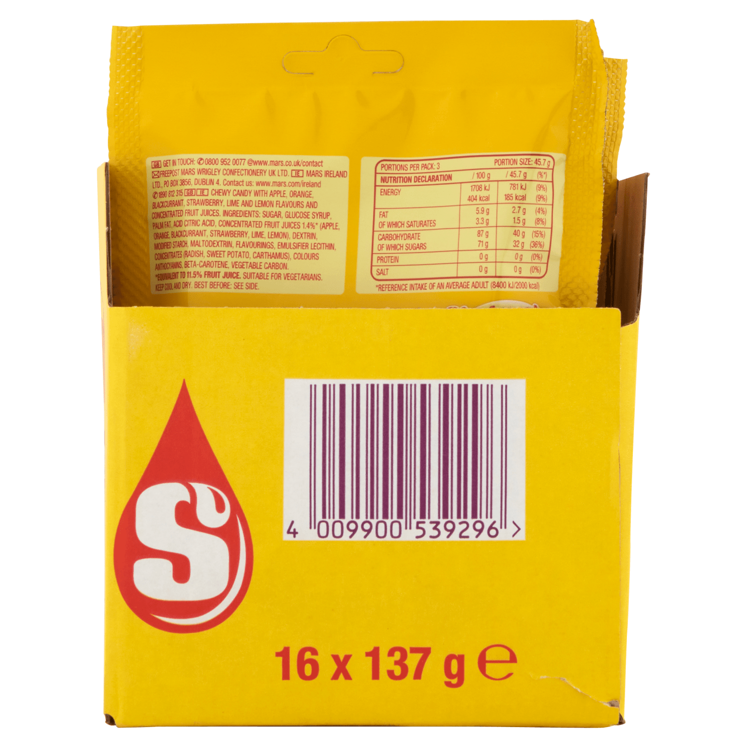 Starburst Minis Original Sweets Pouch Bag 137g - UK Food & Drink - 4009900539302