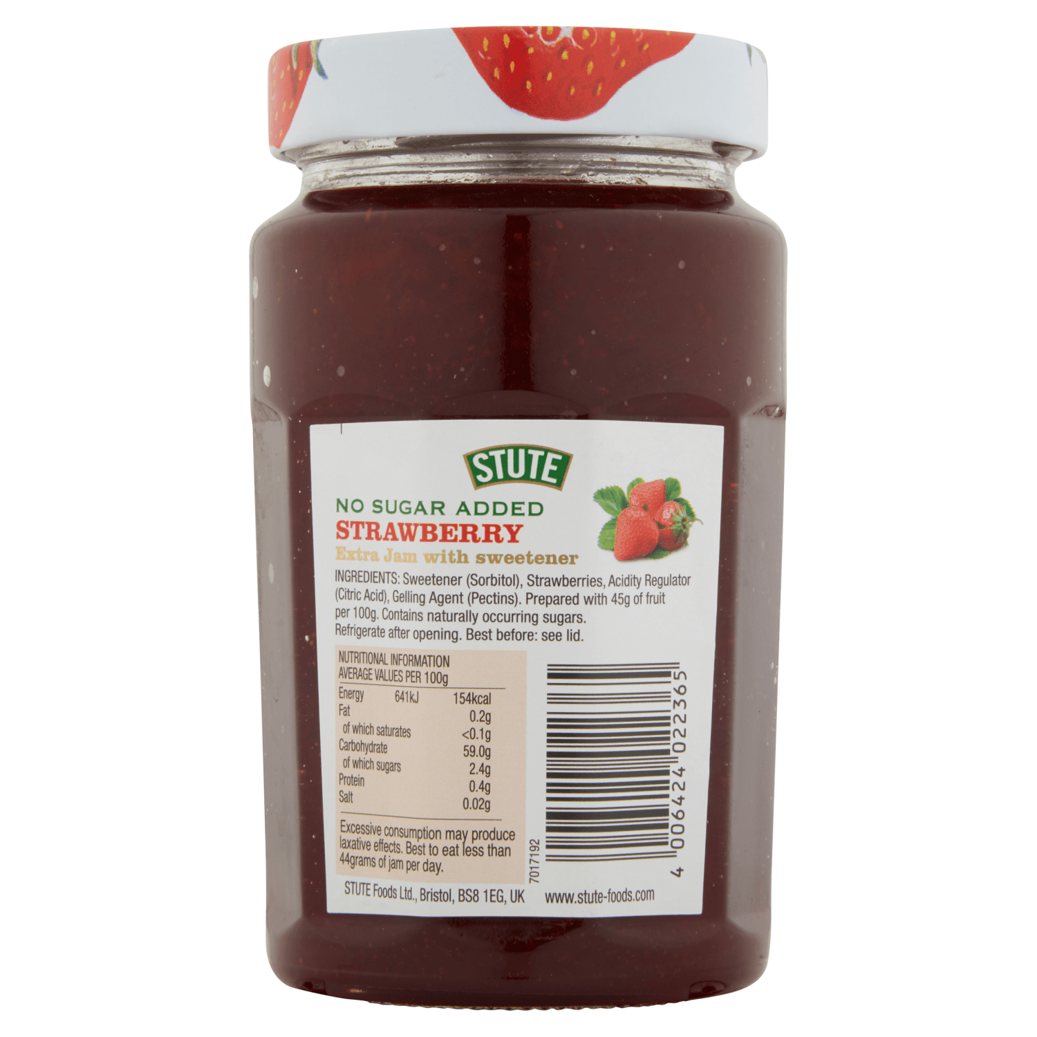 Stute No Sugar Added Strawberry Extra Jam 430g - UK Food & Drink - 4006424022365