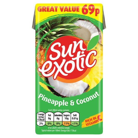 Sun Exotic Pineapple & Coconut Pm 69P 288Ml - UK Food & Drink - 5000382116028