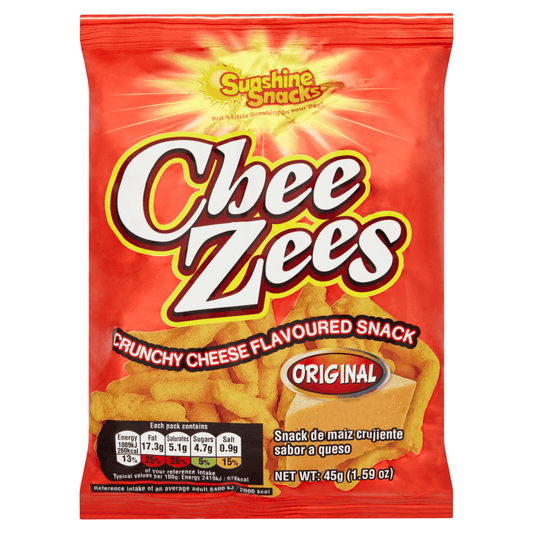 Sunshine Snacks Chee Zees Original 45g - UK Food & Drink - 40032123513