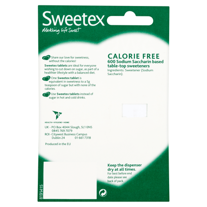 Sweetex Calorie Free Sweeteners 600 Tablets - UK Food & Drink - 5011417547755