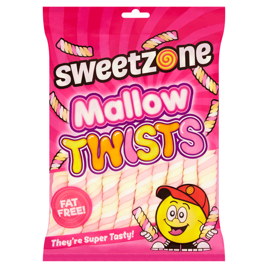 Sweetzone Mallow Twists 160g - UK Food & Drink - 5032860010450