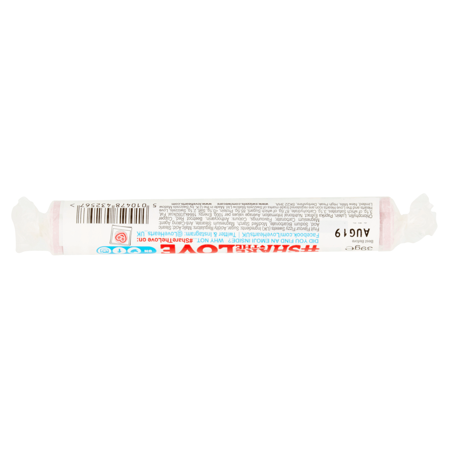 Swizzels Love Hearts 39g - UK Food & Drink - 5010478432567
