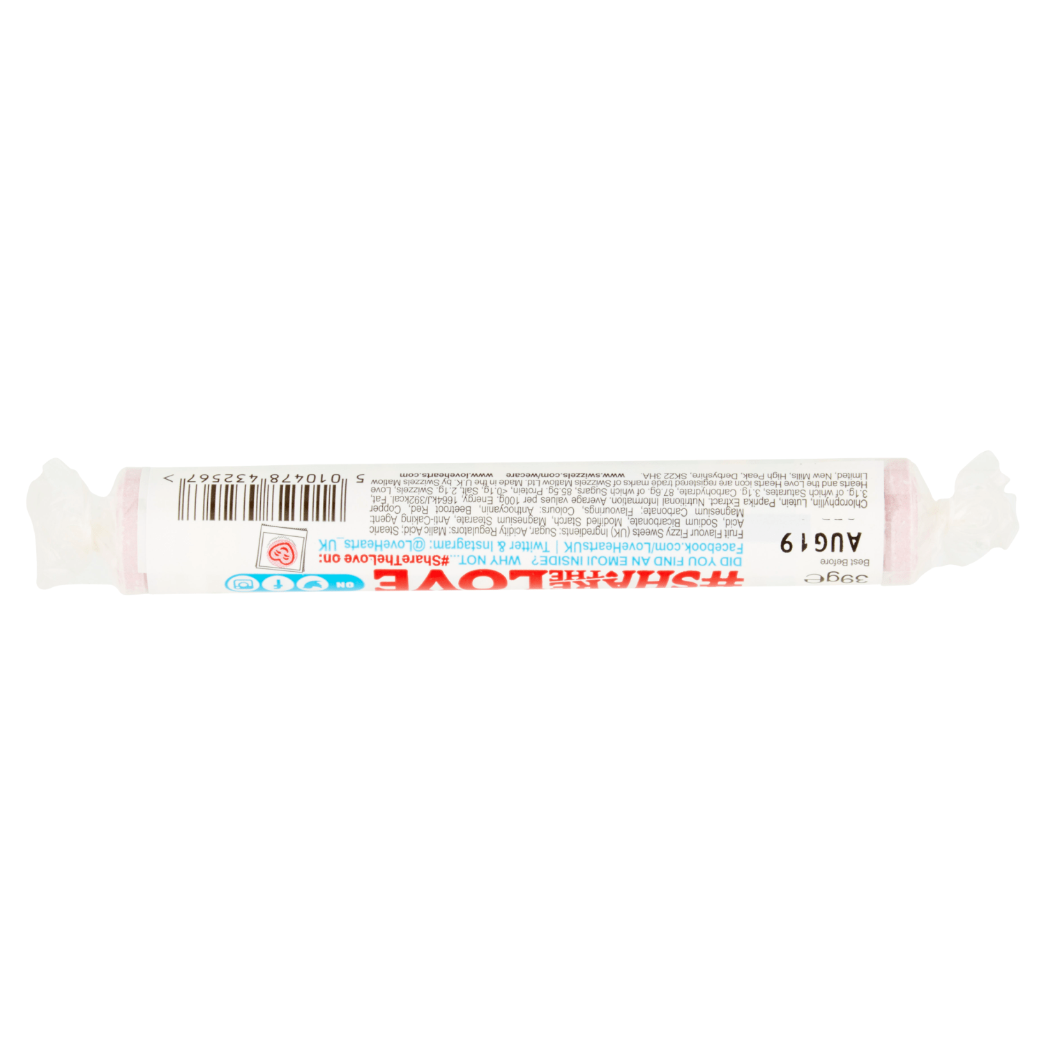 Swizzels Love Hearts 39g - UK Food & Drink - 5010478432567