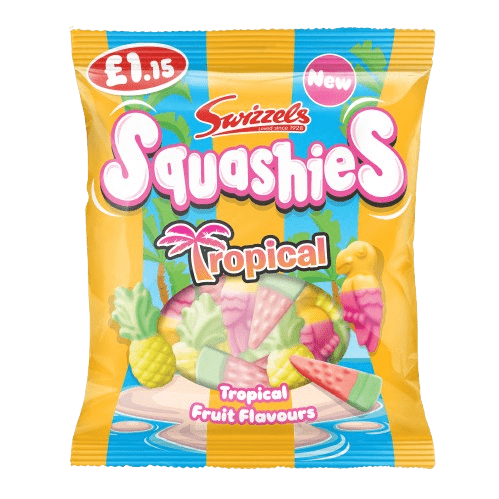 Swizzels Squashies Tropical PM 1.15 100G - UK Food & Drink - 5010478702417