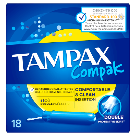 Tampax Compak Regular Tampons With Applicator X18 - UK Food & Drink - 8001090705600