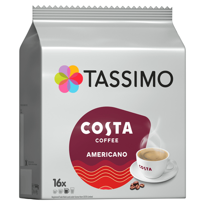 Tassimo Costa Americano Coffee Pods x16 - UK Food & Drink - 8711000500255