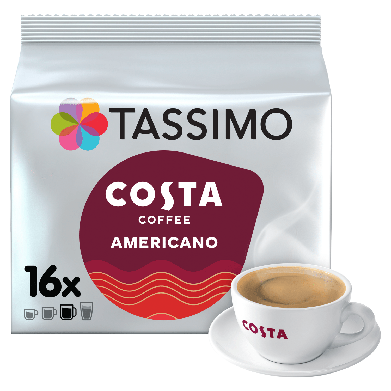 Tassimo Costa Americano Coffee Pods x16 - UK Food & Drink - 8711000500255